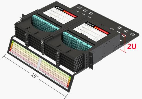 מארז סיבים בצפיפות גבוהה 2U עם קלטות -1 2U High Density Fiber Enclosure With Cassettes-1